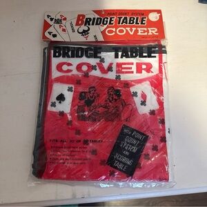 Vintage Bridge Table Cover with Point Count System new in package
